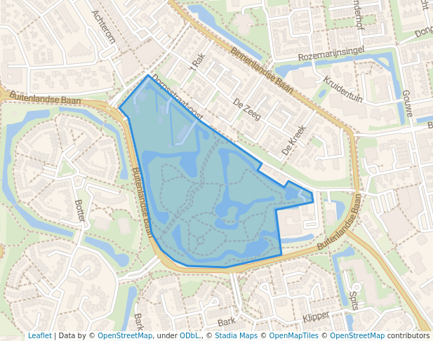 walking in Park Buitenoord map in Barendrecht