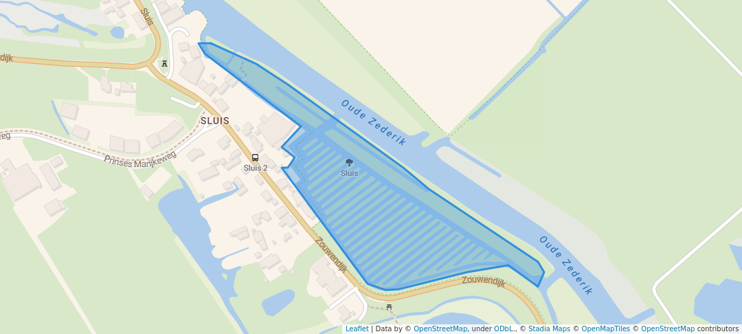 walking in Sluis map in Ameide