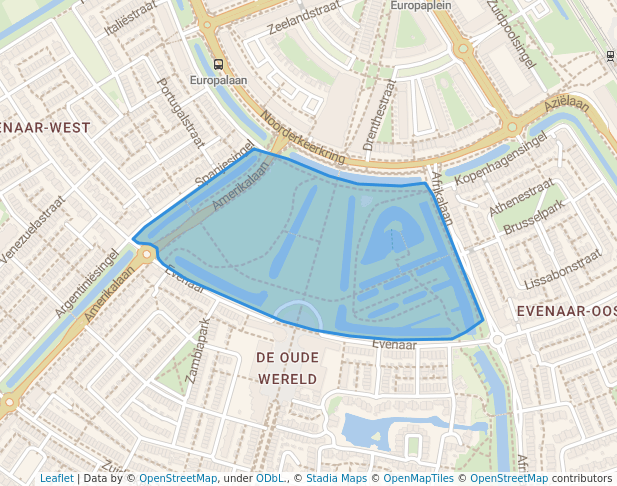 walking in Europapark map in Alphen aan den Rijn