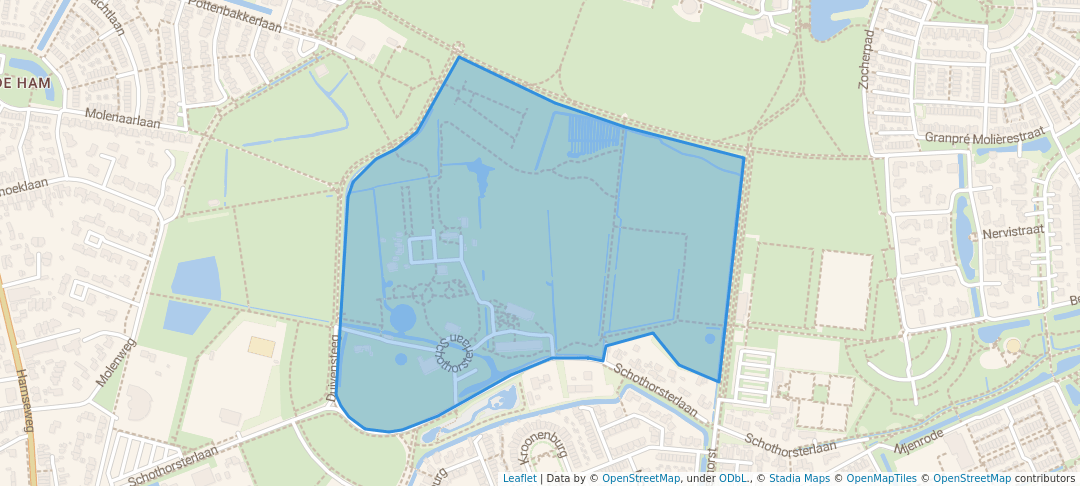 walking in Landgoed Schothorst map in Amersfoort
