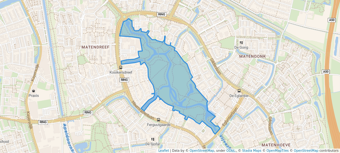 walking in Matenpark map in Apeldoorn