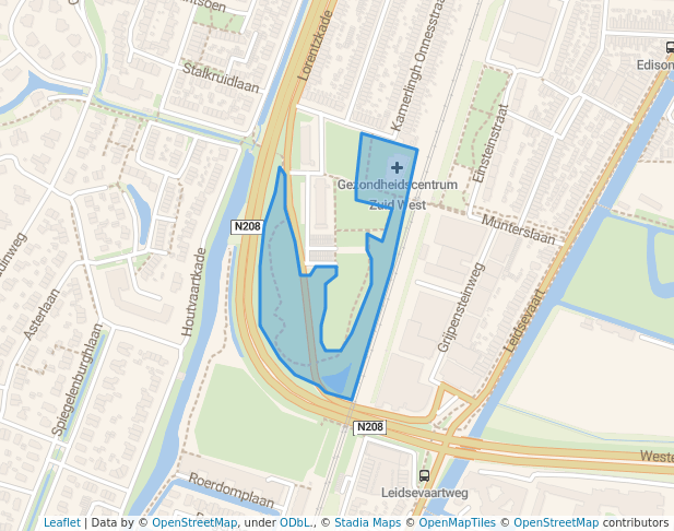 walking in Van Leeuwenhoekpark map in Haarlem
