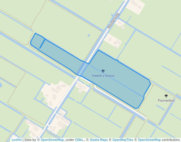 walking in Heenk's Hoeve map in Purmerend