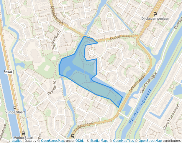 walking in Gorsebos map in Purmerend