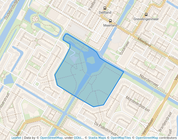 walking in De Driegang map in Purmerend