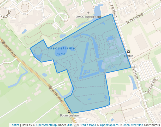 walking in Hortus Haren map in Haren