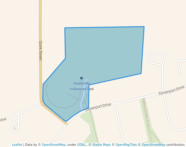 walking in Grantsville Hollywood Park map in Grantsville