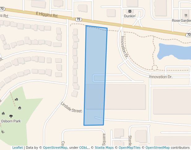 walking in North End Park map in Elk Grove Village