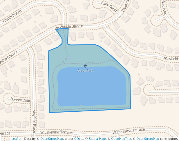 walking in Arbor Park map in Tinley Park