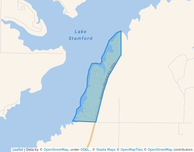 walking in Lake Stamford Park map in Haskell