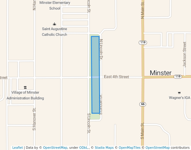 walking in Minster Machine Centennial Park map in Minster