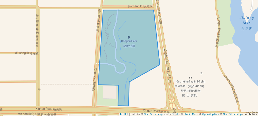 walking in Dongbu Park map in Chongqing