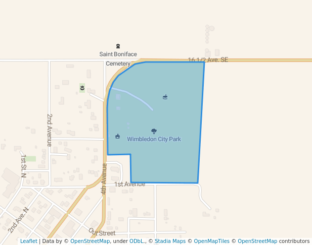 walking in Wimbledon City Park map in Wimbledon