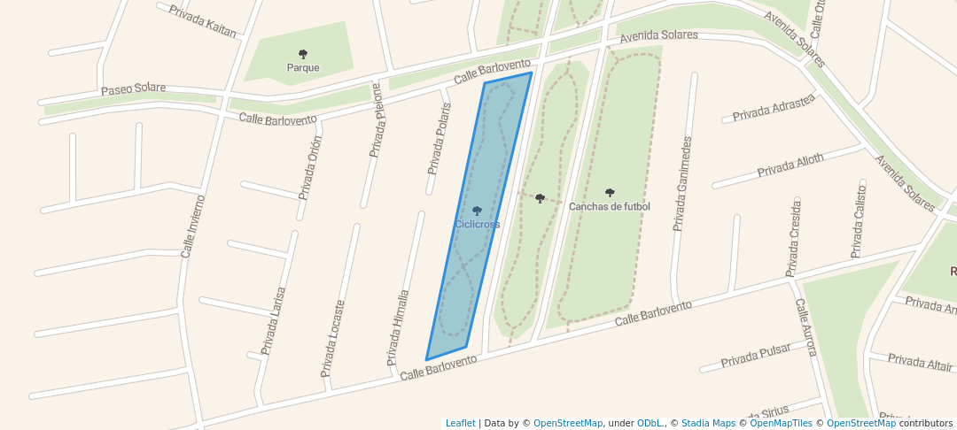 walking in Ciclicross map in El Carmen