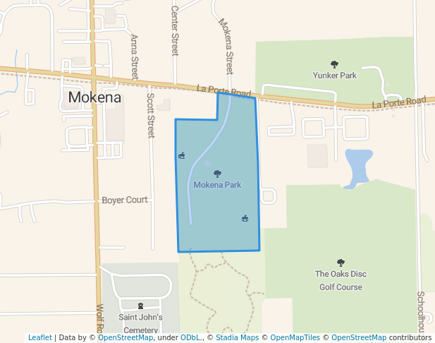 walking in Mokena Park map in Mokena