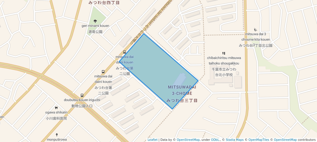 walking in みつわ台第2公園 map in Chiba