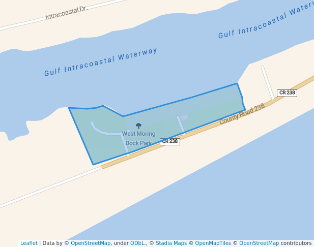 walking in West Moring Dock Park map in Bay City