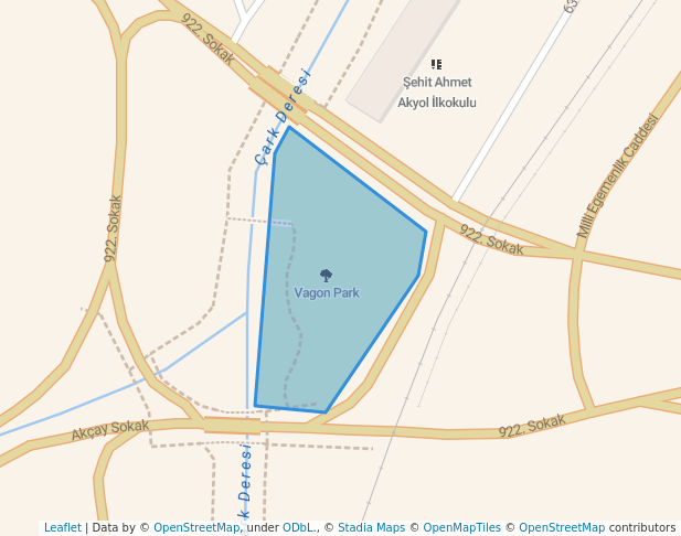 walking in Vagon Park map in Sakarya