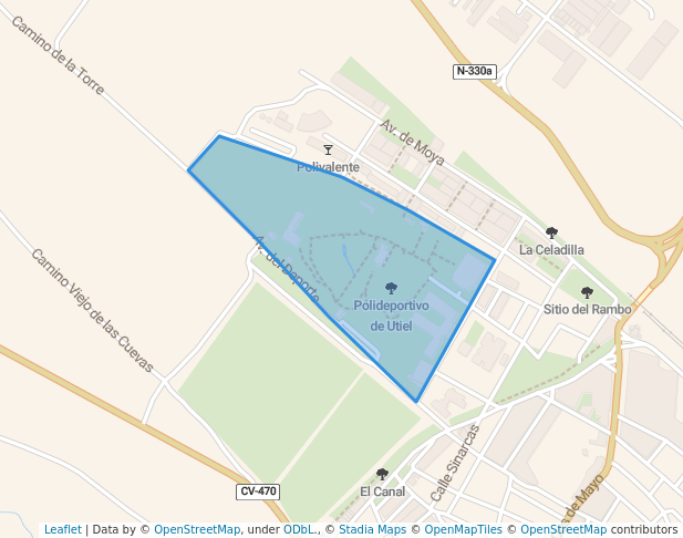 Polideportivo de Utiel in Utiel | Map and Routes