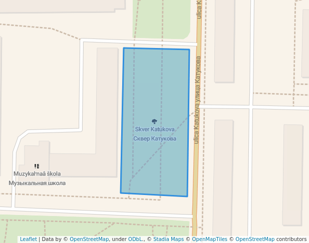 walking in Сквер Катукова map in Mtsensk