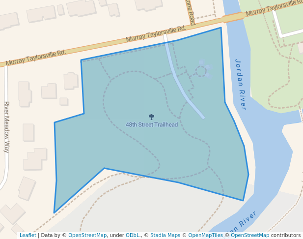 walking in 48th Street Trailhead map in Taylorsville