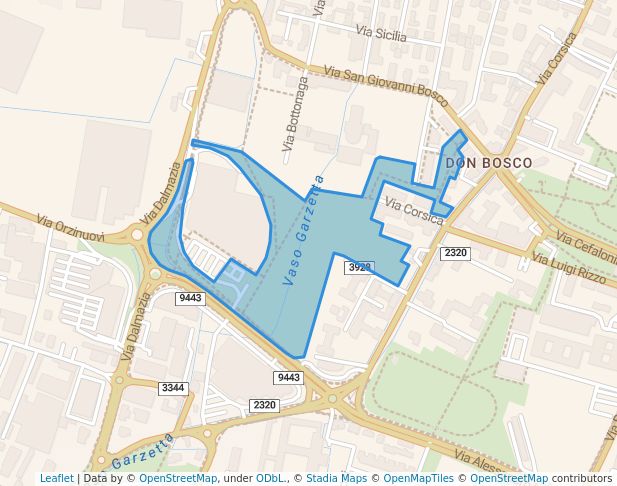 walking in Parco Guido Alberini map in Brescia