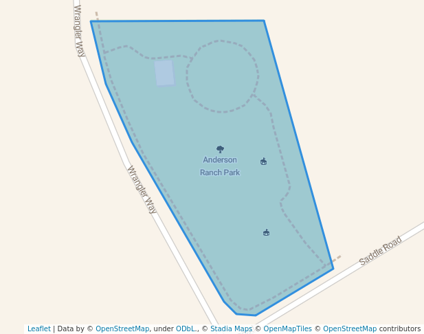walking in Anderson Ranch Park map in Grantsville