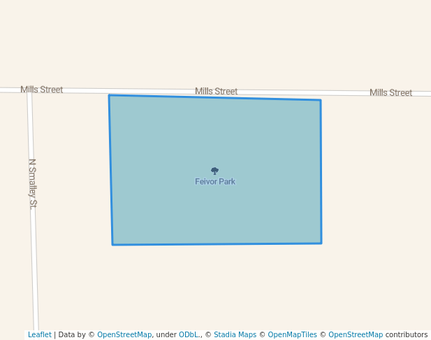 walking in Feivor Park map in Shawano