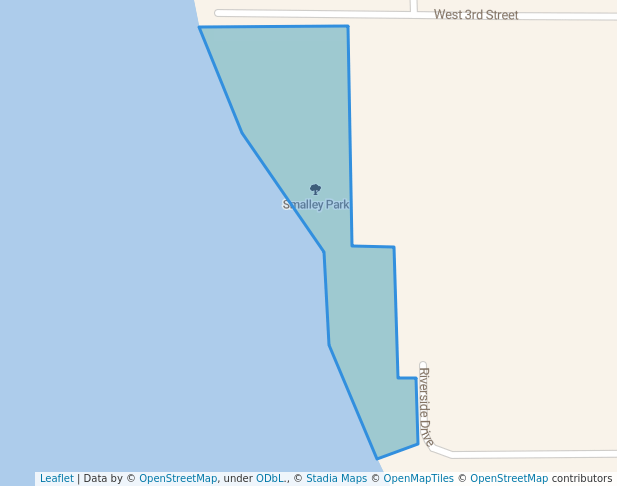 walking in Smalley Park map in Shawano