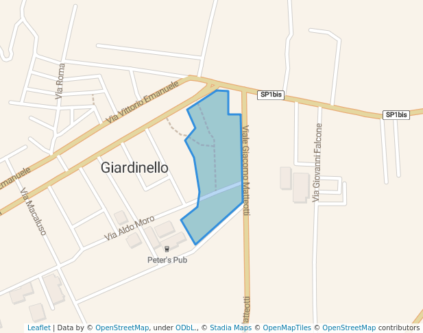 walking in Parco Urbano Comunale map in Giardinello