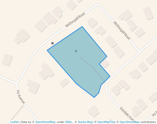walking in Horton Heights Park map in Renfrew