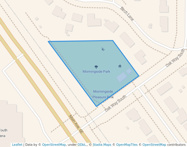 walking in Morningside Park map in Moorhead