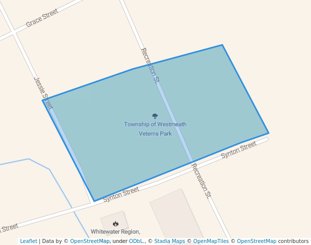 walking in Township of Westmeath Veterns Park map in Westmeath