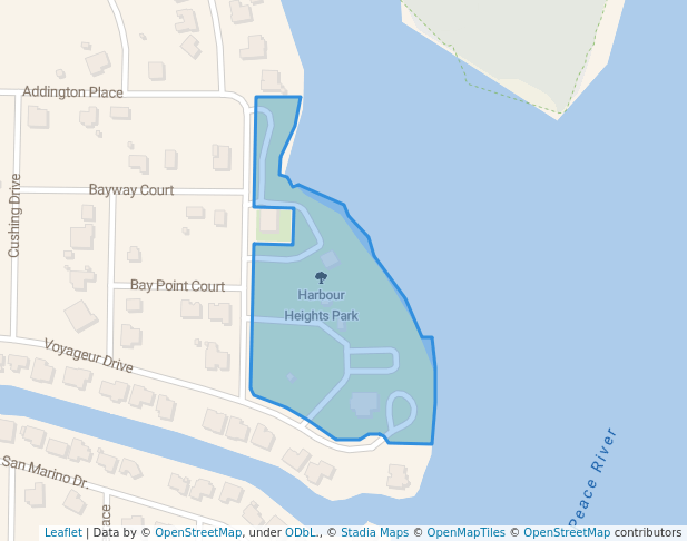 walking in Harbour Heights Park map in Port Charlotte