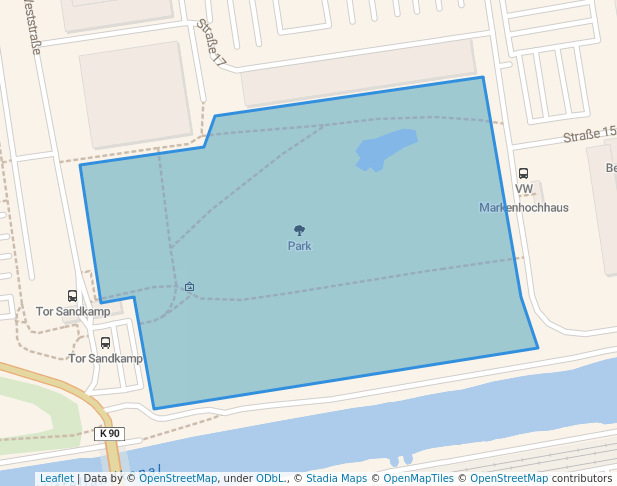 walking in Park map in Wolfsburg