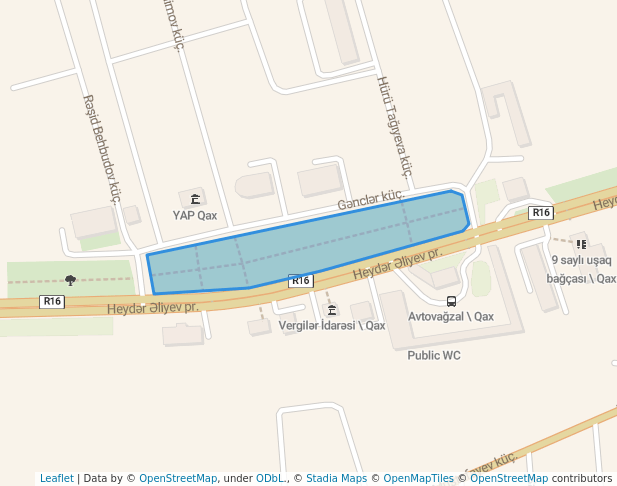 Gənclik Parkı in Qax | Map and Routes