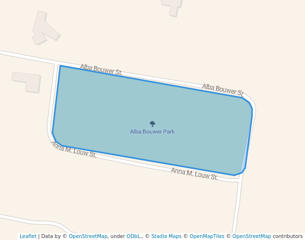 walking in Alba Bouwer Park map in Bloemfontein