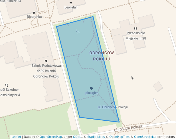 walking in plac gier map in Gliwice