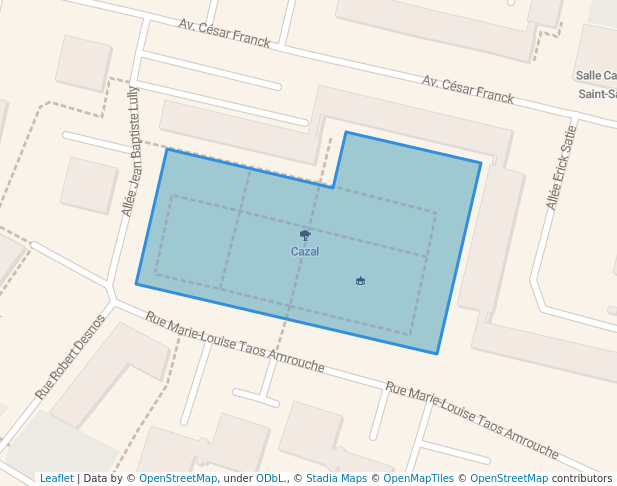 walking in Cazal map in Sarcelles