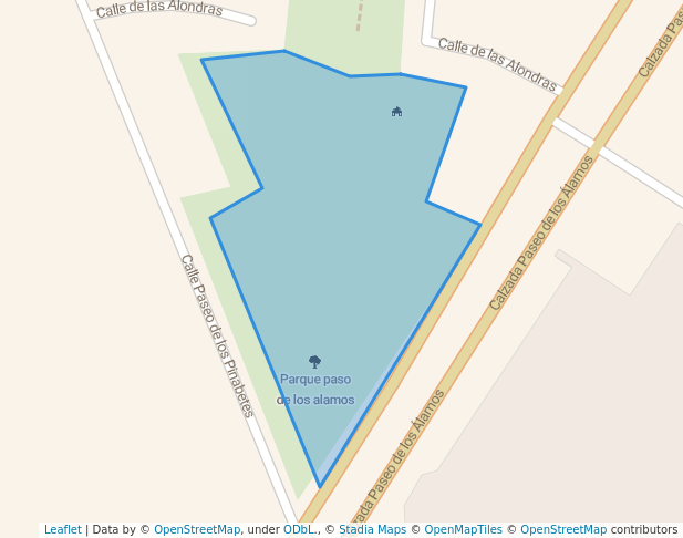 walking in Parque paso de los alamos map in Torreón