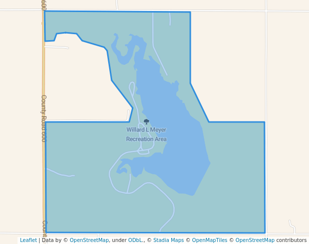 walking in Willard L Meyer Recreation Area map in Tobias
