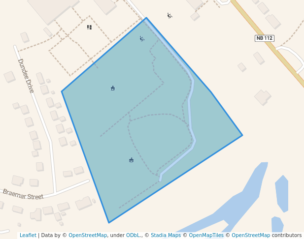 walking in Salisbury Sports Park map in Colpitts Settlement