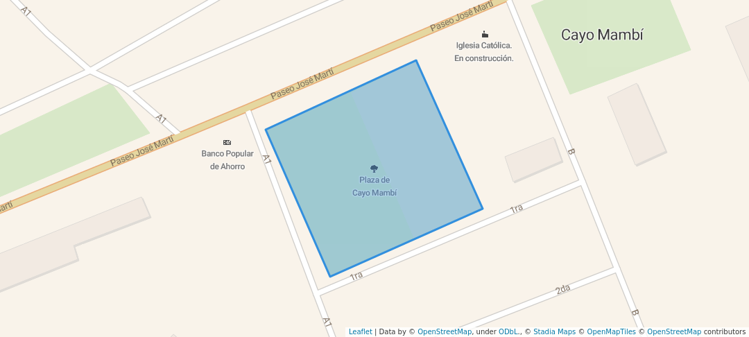walking in Plaza de Cayo Mambí map in Cayo Mambi