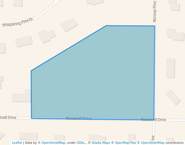 walking in Forest Pines Park map in Plover