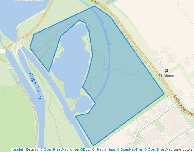 walking in Wilgenbos map in Almere