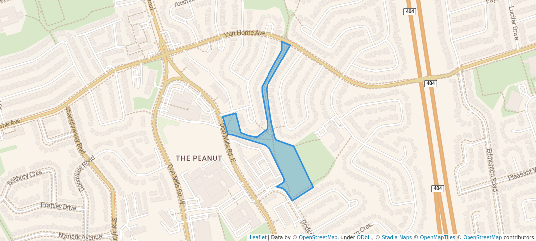 walking in Godstone Park map in Toronto