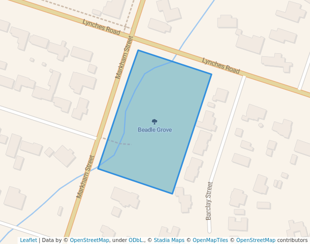 walking in Beadle Grove map in Armidale