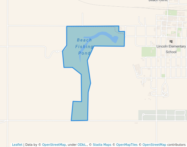 walking in Beach Pond and Golf Course map in Beach