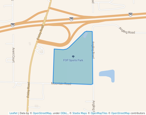 walking in FOP Sports Park map in Coloma