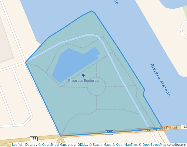 walking in Place des Rochelais map in Matane